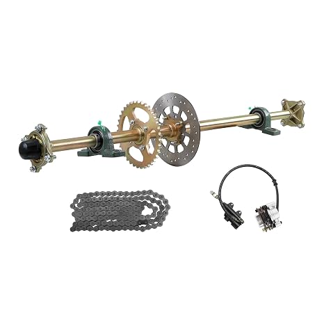 1120mm 44" Rear Live Axle Kit Brake Wheel Hub DIY Parts for ATV Quad Golf Cart Go Kart