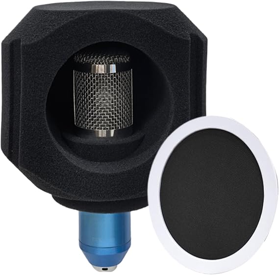 Microphone Isolation Shield - 5.71in Portable Sound Absorbing Shield with