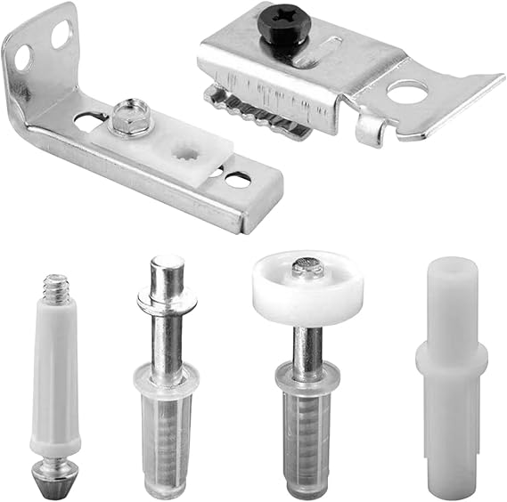 6 Pcs Bifold Door Hardware Repair Replacement Part,Sliding Wardrobe Door Kit,Brackets for Accordion Barn Folding Doors