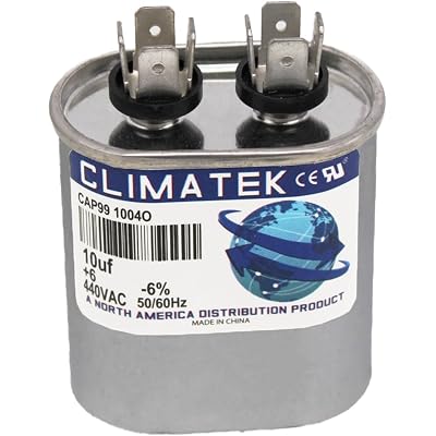 ClimaTek Oval Capacitor - fits Ruud # 43-100497-09 | 10 uf MFD 370440 Volt VAC
