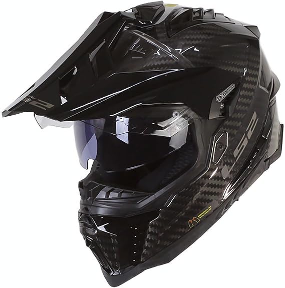LS2, Explorer Carbon Gloss Carbon Motocross Helmet, L