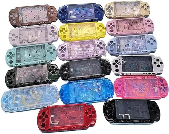 Housing Shell Cover with Button Set for PSP 2000 2001 2002 2003 2004 Series Console Replacement (Black)