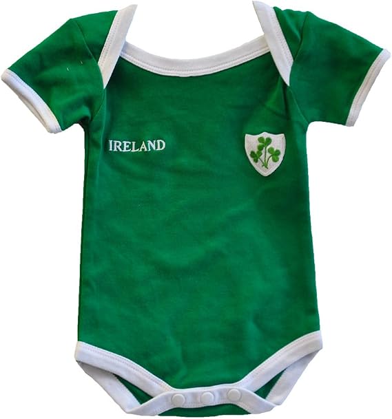 Lansdowne Green Ireland Rugby Vest Designed With A Small Ireland Print and Shamrock Badge, 0-6 Months
