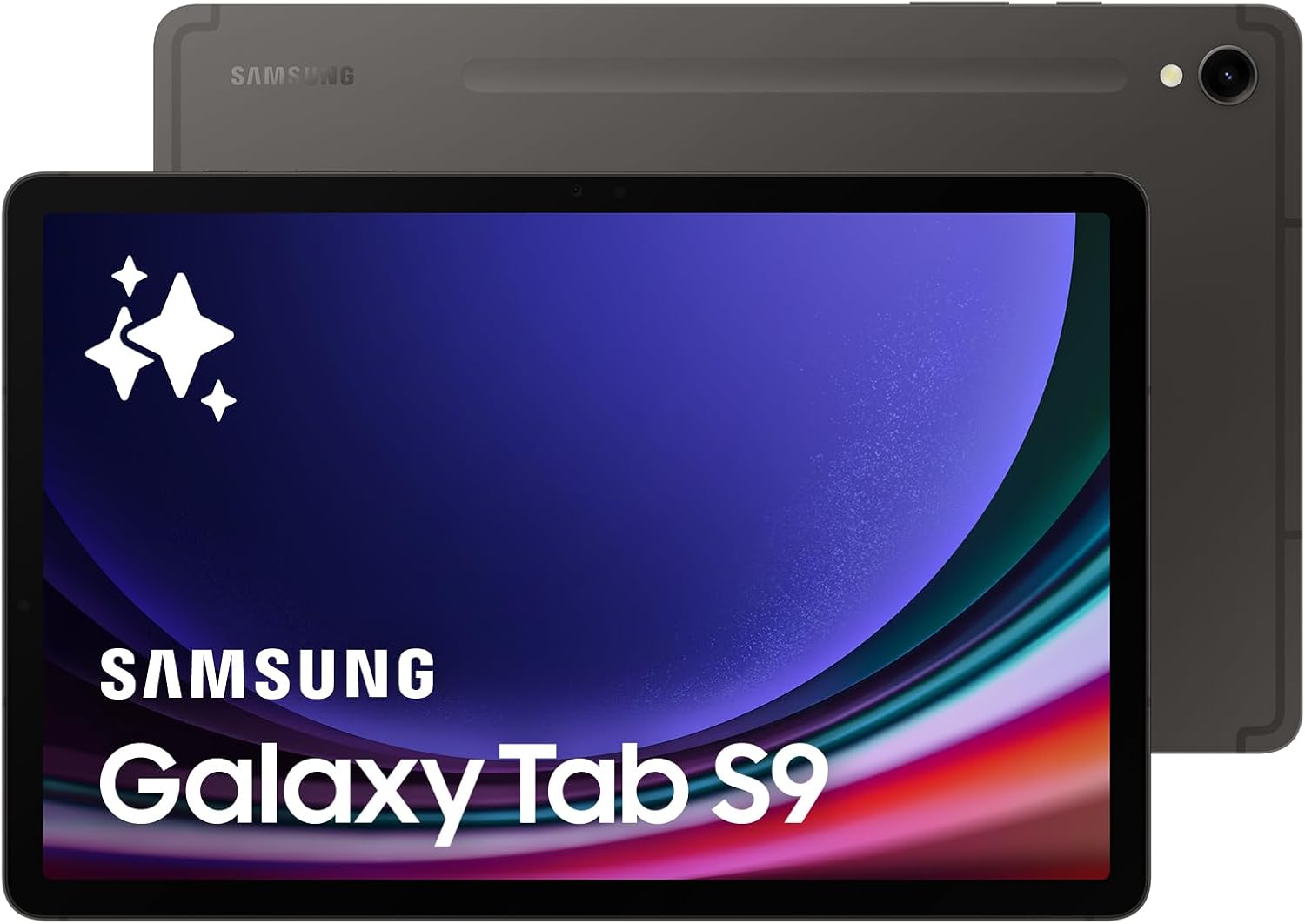 Samsung Galaxy Tab S9 5G Android Tablet, 128GB Storage, S Pen Included, Unlocked, Graphite, UK Version