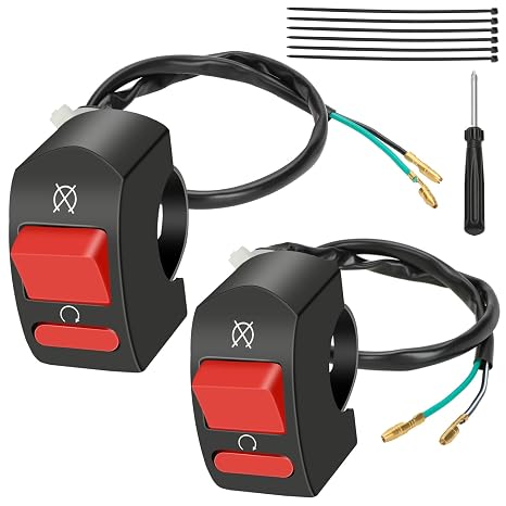 YOXUFA Mini Bike Kill Switch 7/8 On Off Dirt Bike Kill Switch for Predator 212cc 196cc 97cc Coleman CT100U CT200U BT200X Baja Warrior MB200 DB30 Motovox CRF50 XR50 TaoTao Coolster Apollo Motorcycle