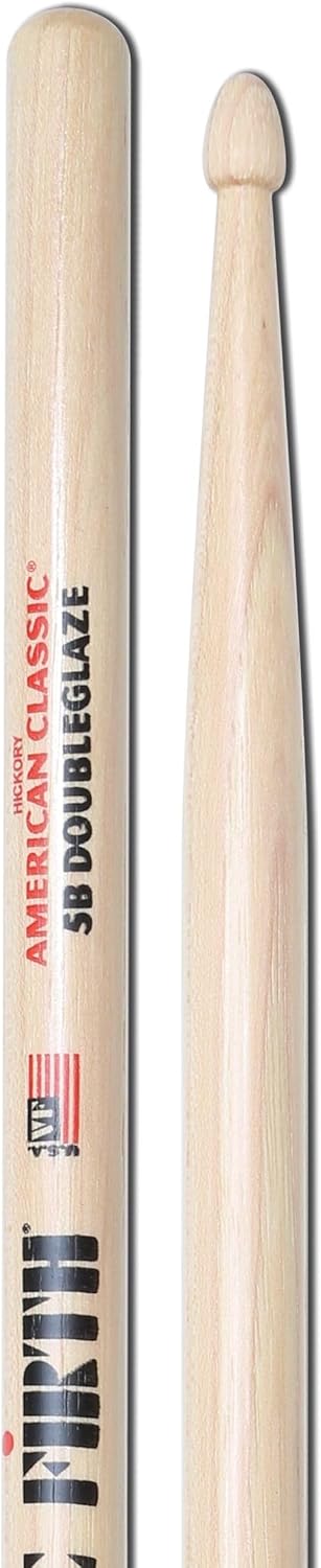 Vic firth Drumstick Double 5B Double Glaze Ds Tip, Hickory