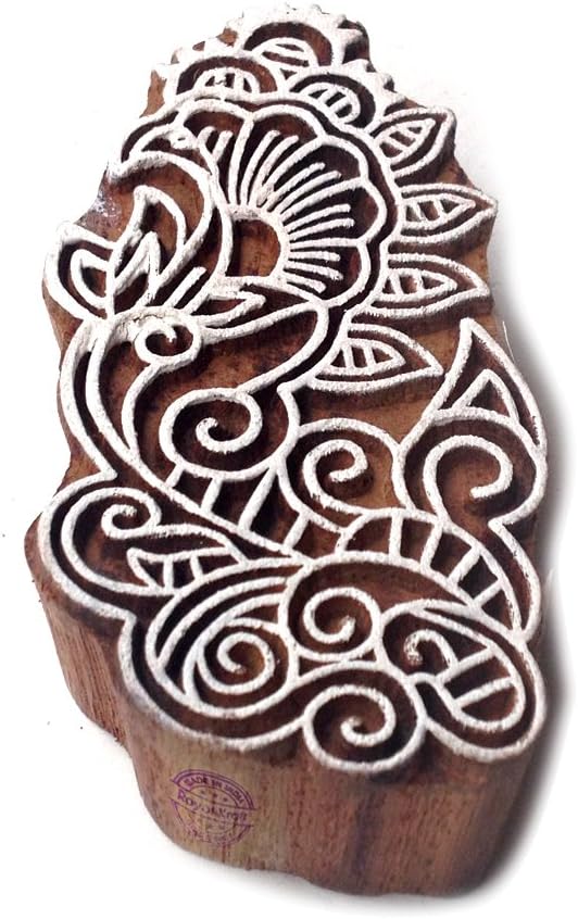 Royal Kraft Wooden Stamps DIY Fabric, Textile, Clay, Pottery, Paper, Henna Printing Blocks THAtag001