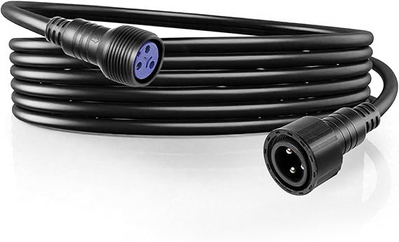 Waterproof Power Cable, 3 Pin 13AWG 2.5mm2 Waterproof Connector Power Extension Cable, 3m 9.8ft IP65 Par Light Outdoor Power Cord for Powercon Connector Output Hand in Hand Stage Lights