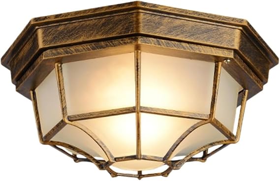 CokBu Nordic Cafe Style LED Round Ceiling Light Motion Sensor Waterproof Lamp Bulkhead Outdoor Wall Light Japanese Style Entrance Gate Light Hallway Marine Wall Lamp Large Upgrade Version 15W, Bronze