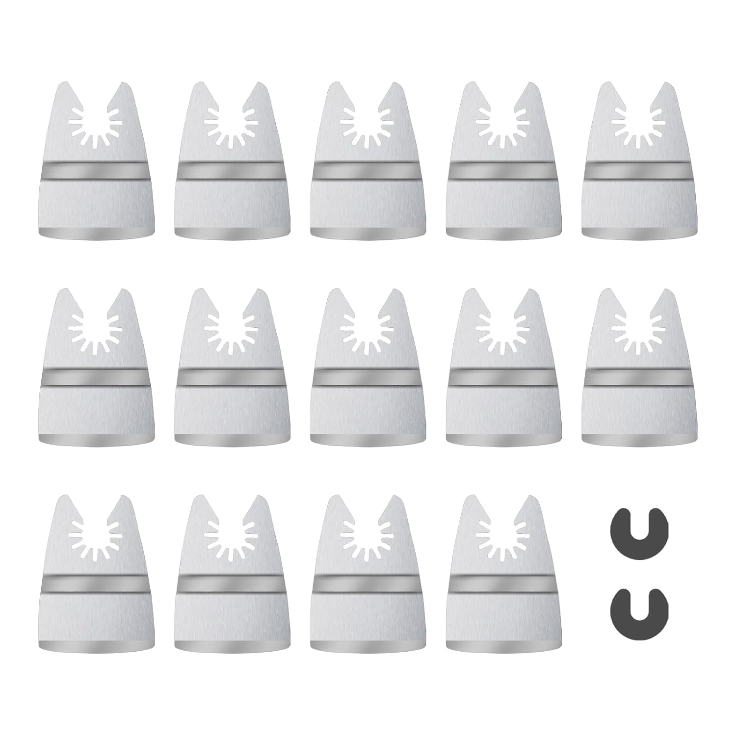 14pcs Oscillating Scraper Blades 2 Inch, Universal Oscillating Tool Multitool Rigid Scraper Blades for Carpet Tile Adhesives
