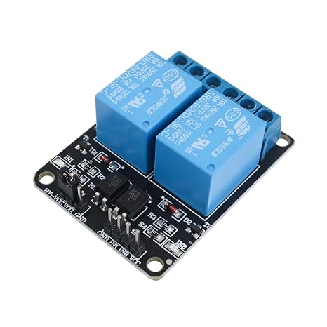 2 Channel DC 5V Relay Module with Optocoupler Control Board and Indicator Light, Development Board Accessories Relays, Suport High Low Level Trigger