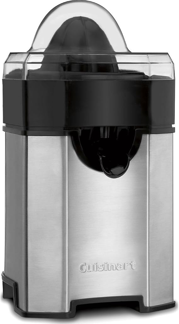 Cuisinart Pulp Control Citrus Juicer, Orange Juicer Squeezer and Lemon Squeezer with 3 Pulp Control Settings, Accommodates Small Limes and Large Grapefruits, CCJ-500P1, Black/Stainless Steel