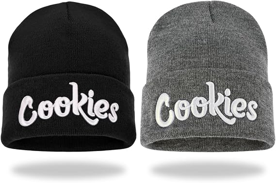 Gothih Letter Embroidered Beanie Stretch Winter Warm Knit Hat for Men Women