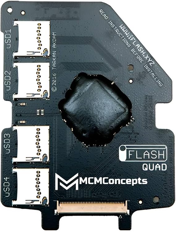 iFlash Quad Micro SD Adapter for Apple iPod Video/Classic by MCMConcepts