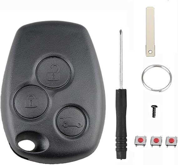 3 Buttons Vauxhall Vivaro Key Fob Replacement,Dacia Key Case | For Renaul-t Clio Modus Twingo Scenic Kangoo Laguna Megane Key Cover Fits VA2 Blade(NO Blade)