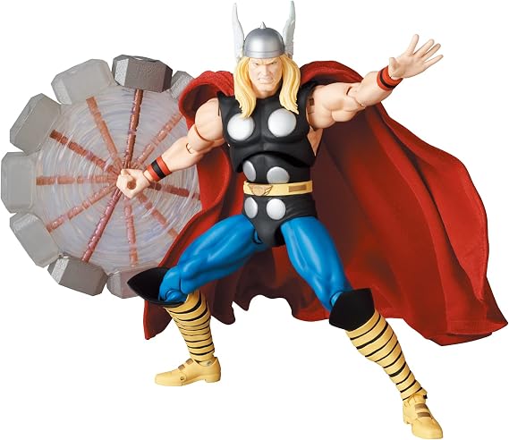 MAFEX No. 182 THOR Comic Version, Total Height: Approx. 6.3 inches 160 mm, Non-scale, Pre-painted Action Figure