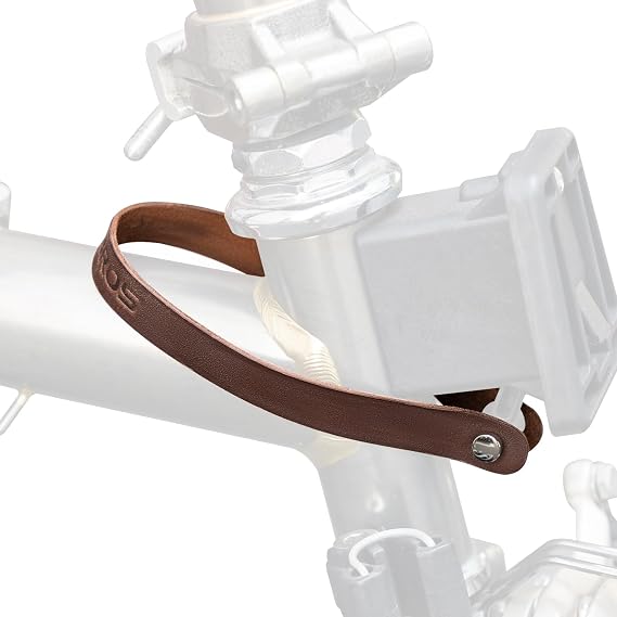 ROCKBROS Quick-Release Leather Pull Ring Strap with Buckle for Brompton