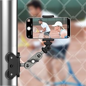 Nakedcellphone Magnetic Fence Post Mount for Gamechanger Cell Phone, iPhone Mevo Start, GoPro - Ideal for Recording Baseball, Softball, Tennis, Pickleball