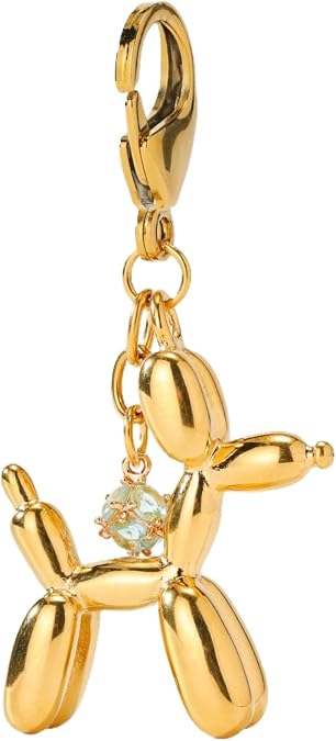 Balloon Dog Keychain & Bag Charm Gold Purse Charms for Handbags, Tote Bags Cute Key Chain for Women & for Dog-Lover
