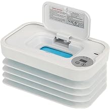 Portable Wipe Warmer with Fast Heating & 3 Temperature Settings, USB-Powered Large Capacity Heated Wipes Dispenser with Night Light and Display, for Home, Car and Travel