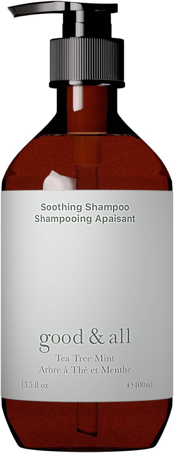 Good&All Tea Tree Shampoo for Dry Itchy Scalp with Peppermint - Sodium Lauryl SulfateSulphate, Silicone, Paraben, Fragrance Free - 400ml
