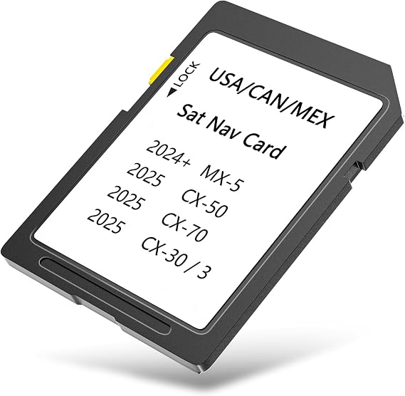 Latest Navigation SD Card KR9D66EZ1 Compatible with 2024+ MX-5, 2025 3 / CX-30 /CX-50 /CX-70, USA/CAN/MEX Maps