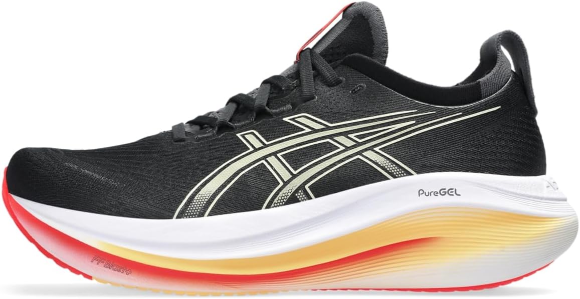 ASICS Men's Gel-Nimbus 27, Black/Khaki, 10.5