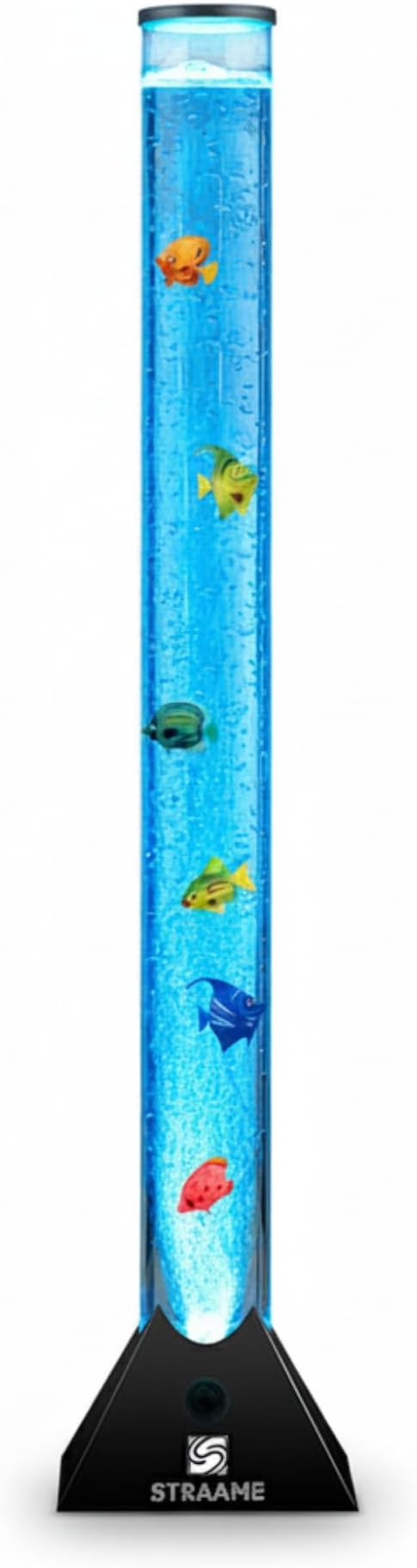 Straame 90cm LED Bubble Fish Lamp, Colour Changing Sensory Lamp, Black Base [Energy Class E]