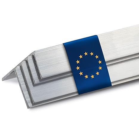 Stahl-Shop24 - Aluminium L-Profile 10 x 10 x 2 mm 1500 mm - Aluminium L-Angle Raw - Lightweight Rustproof and Easy to Work - for Workshop Interior Construction Furniture Construction Technology Frame Building Carrier