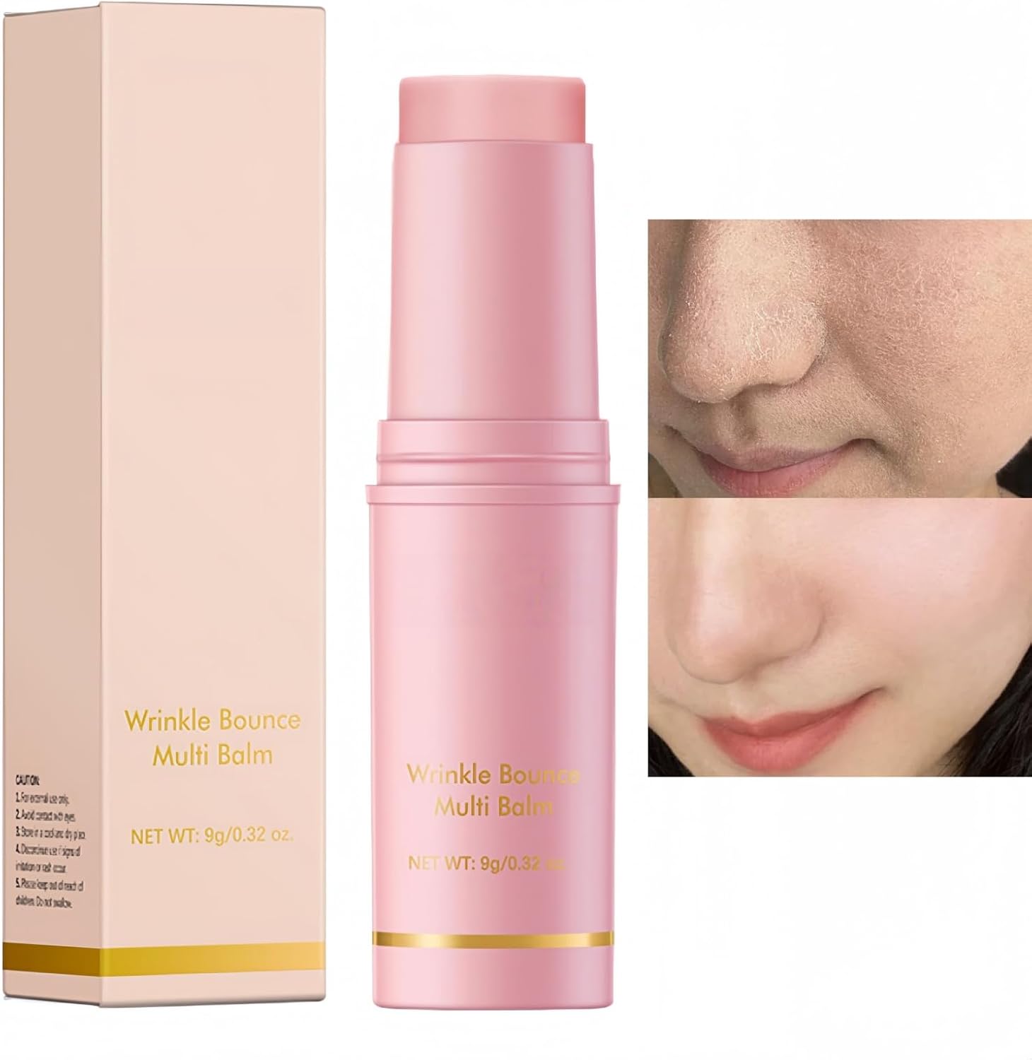 Wrinkle Multi Collagen Wand Stick-Deep Wrinkle Filler Collagen Stick for Face,Lip & Neck-Lip Balm Multi-functional Paste Stick with Anti-Aging Hydration&All-Day Moisturising,Natural Ingredients