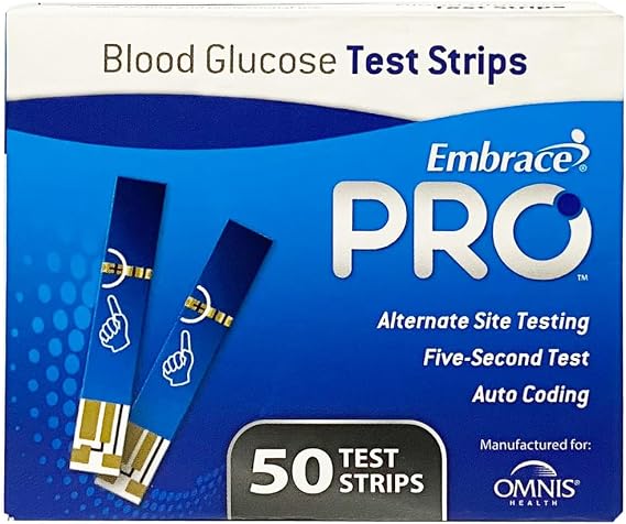 EmbracePRO Blood Glucose Test Strips 50ct Vial