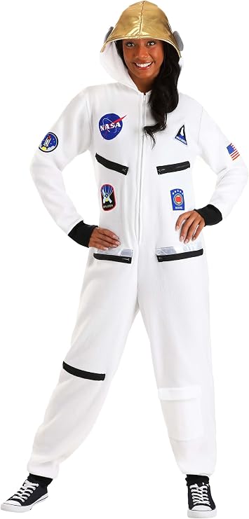 Adult Astronaut Jumpsuit Costume - Unisex Adults Space Suit Outfit - NASA Flight Suit Cosplay Costume