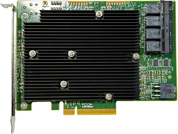 SAS HBA Card Compatible with LSI 9300-16i IT Mode PCIe SATA Expansion Card