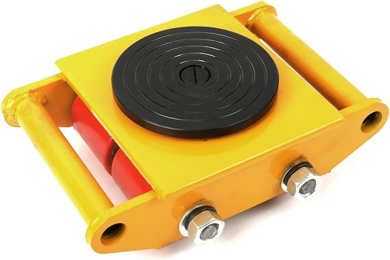 6T Industrial Machinery Mover 13200LBS Heavy Duty Machinery Skate Dolly Machinery Moving Skate with 360Rotation Cap and 4 Rollers for Industrial Moving Equipment - Yellow