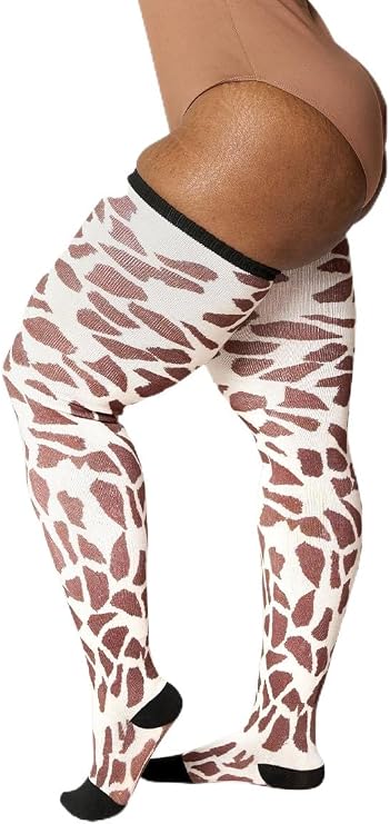 Thunda Thighs Plus Size Thigh High Socks, Over the Knee High Boot Stockings Leg Warmers