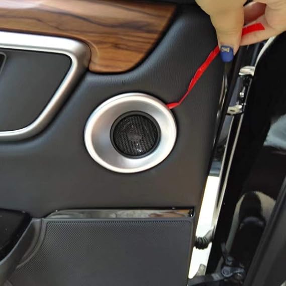 Kadore Interior Rear Door Loud Speaker Cover Trim Frame for Honda CRV CR-V 2017 2018 2019 Matte 2-pc