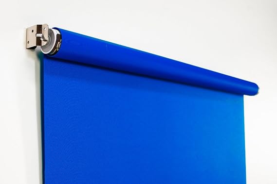 Royal Blue 2.5' x 5' Rollup Backdrop System Spring-Powered, Wall, Ceiling, or Door Mounted Background for Plastic Surgeons, Hospitals & Clinical Photography
