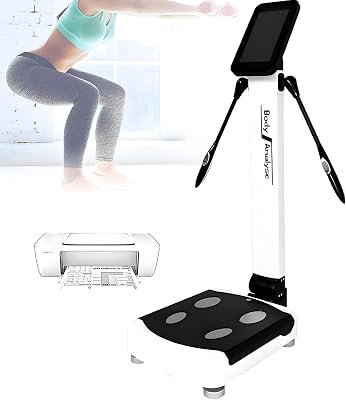Smart Body Composition Analyzer with Printer - 10 Touchscreen Fat Scale Measures Muscle, BMI, BMR & 40 Health Metrics for Gym, Clinic & Home Use - Cloud Storage Enabled