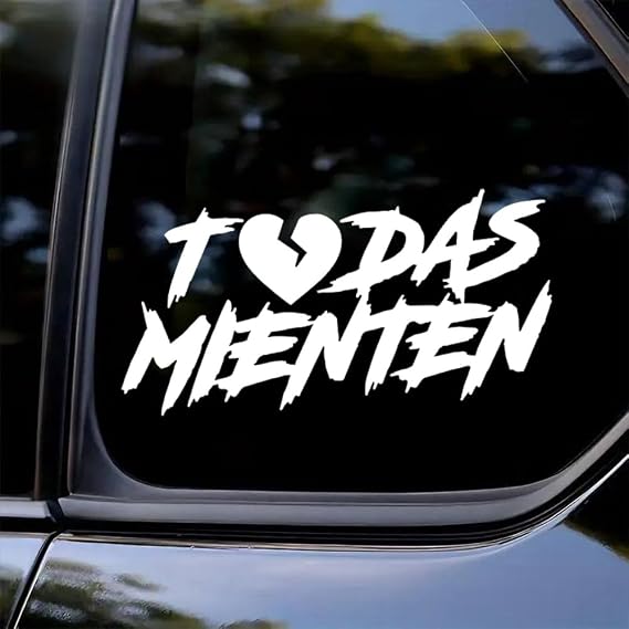 2pcs TODAS MIENTEN Car Stickers, 7.09"x3.74" Waterproof Vinyl Decals, for Windows, Bumper, Car, Truck, Motorcycle, Laptops, Exterior Decorative Accessories #2BZ116 (White)