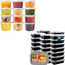 vivigu Meal Prep Containers Reusable 50 Pack - 24 oz & 24 Pack 16oz deli containers