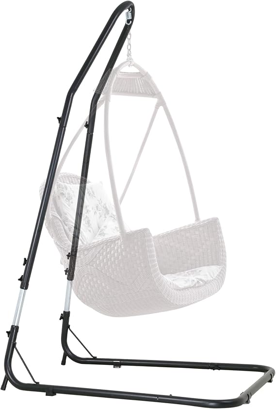 (Stand Only) Hammock Chair Stands Hanging Hammock Stands Adjustable Height 78.8" to 96.5" Outdoor Solid Steel Hammock Stand Only for Porch Swing Chair Indoor
