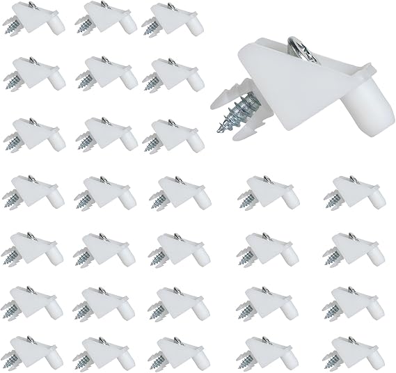 30 Pcs White Replacement Shelf Pins, Shelf Support Pins Replacement Compatible with IKEA Part #101558