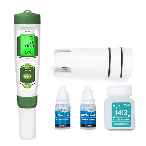 YINMIK 4 in 1 pH Meter with Replacement Probe
