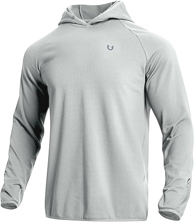 NORTHYARD Mens Running Hoodie Lightweight Fleece Hooded Sweatshirts Long Sleeve Waffle Pullover for Workout Gym Golf