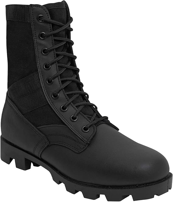 Rothco 8 Inch Jungle Boots | Mens Rugged All Terrain Lightweight Hiking Uniform Footwear with Breathable Canvas Upper