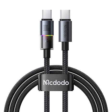 Mcdodo CA-8200 Type-c To Type-c 100W 7 Color LED Light Charging Data Cable