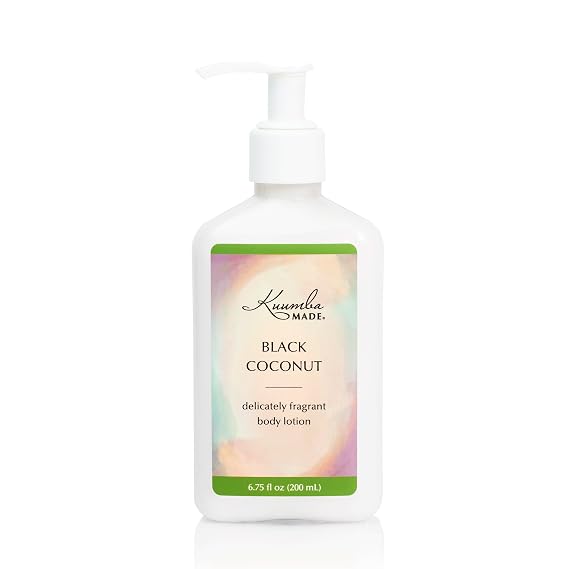 Kuumba Made Black Coconut Body Lotion | 6.75 Ounces | Clean and Lightweight | Body Lotion Scented | Vegan and Alcohol Free | Nourishing and Gentle On Skin