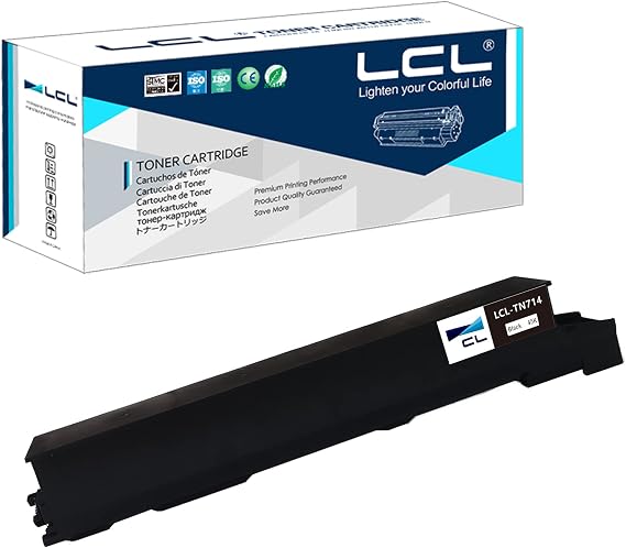 LCL Compatible Toner Cartridge Replacement for Konica Minolta TN-714 TN714 ACYP030 45000 Pages bizhub 750i (1-Pack, Black)