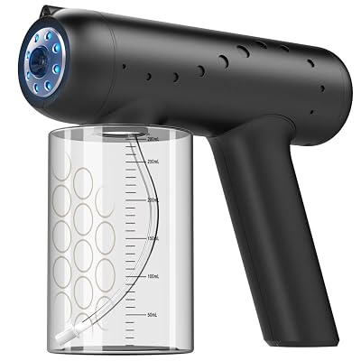 Professional Cordless Spray Tan Machine - High-Power 2-Speed Atomization Handheld Tanning Gun, USB Rechargeable, Ultra-Portable with Even Mist Coverage for Salon, Home, Beach & Mobile Tanning Black