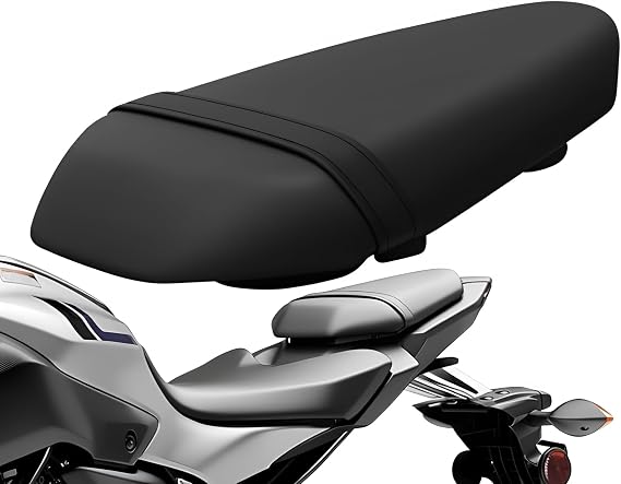 Rear Passenger Seat Pillion Compatible with Yamaha FZ-07 MT-07 2014-2017 - Synthetic Leather Replacement Cushion Pad with High-Density Foam for Enhanced Passenger Comfort & Daily Commuting